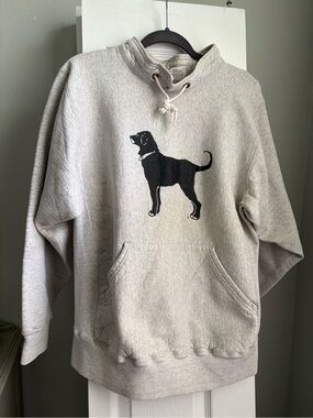 Vintage The Black Dog Gray Pullover Hoodie with Black Dog Graphics